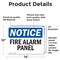 Signmission Fire Alarm Panel, 14 in W x Rectangle, Vinyl Decal OS-2PACK-NS-D-1014-L-12535 - alternate 3